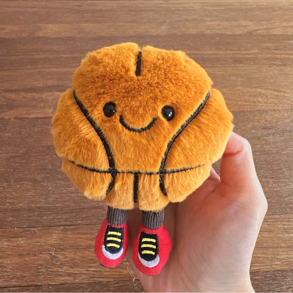 Basketball Plush Keychain Bag Charm Cute Sports Stuffed Pendant Viral Gift